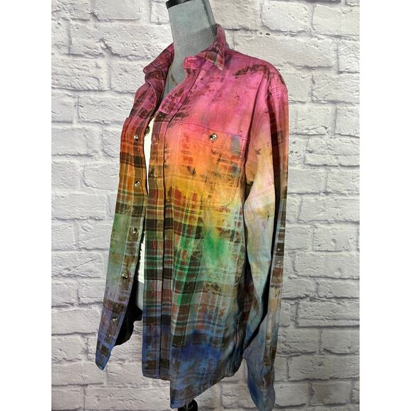 Reworked/upcycled flannel shirt - Picture 5 of 8